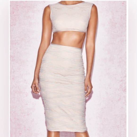House of CB set Crop top and pencil skirt set